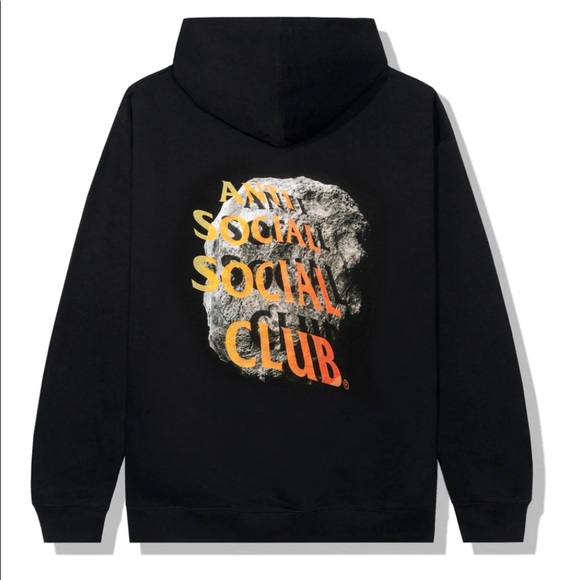 NWT Anti Social Social Club Edge Of the World Black Hoodie Medium - Picture 3 of 5